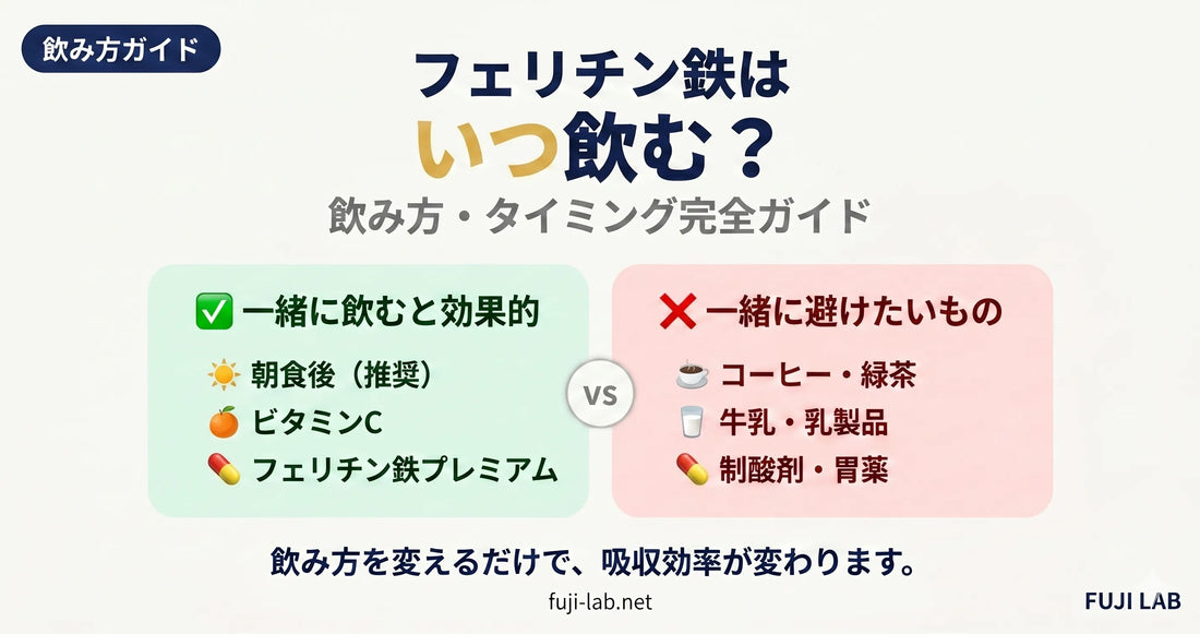 フェリチン鉄はいつ飲む？飲み方・タイミング完全ガイド