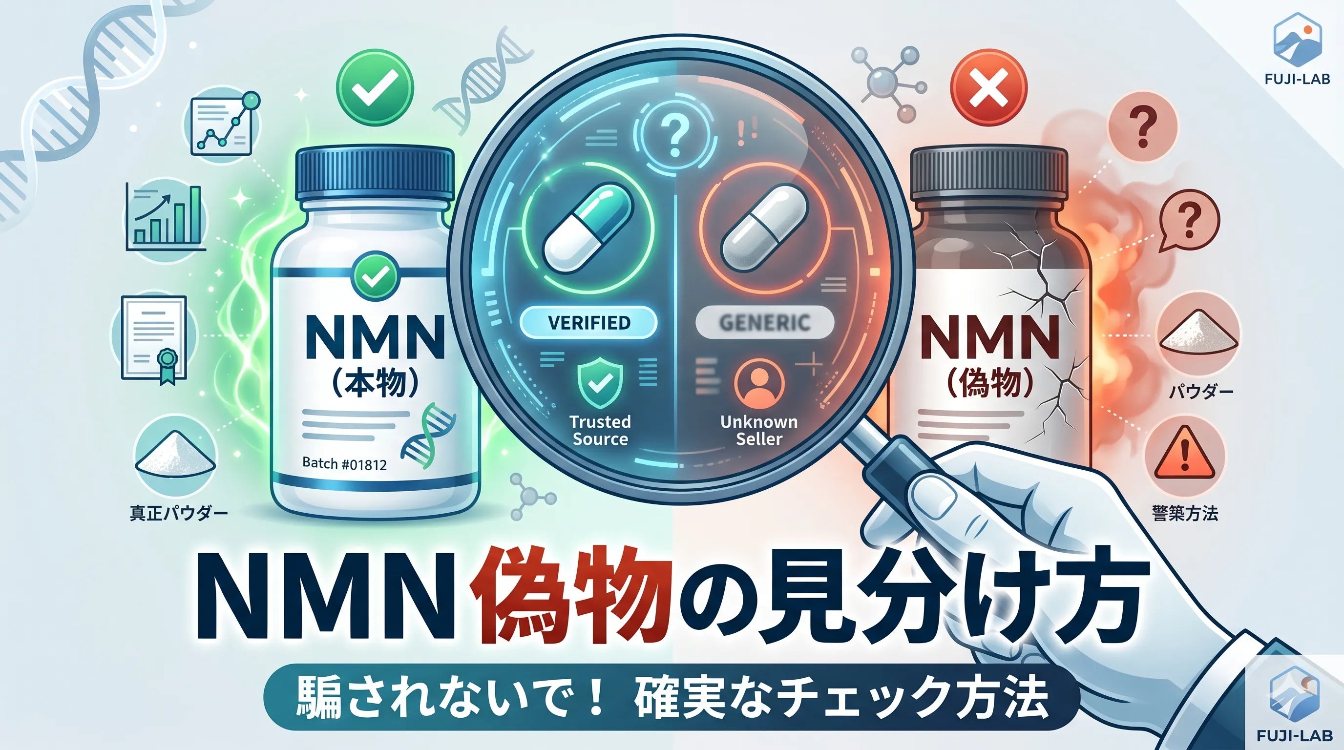NMNサプリの偽物・粗悪品の見分け方｜購入前に確認すべき3つのポイント